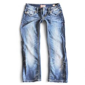 vintage y2k 2000s womens mek ultra low rise capris